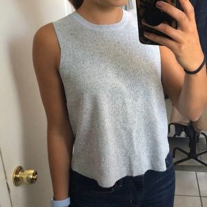 Loft marled gray top